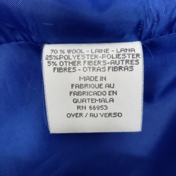 Vintage Joan Leslie Wool Blazer Jacket Blue Gray Plaid Lined Petite 12P / M - Picture 11 of 11